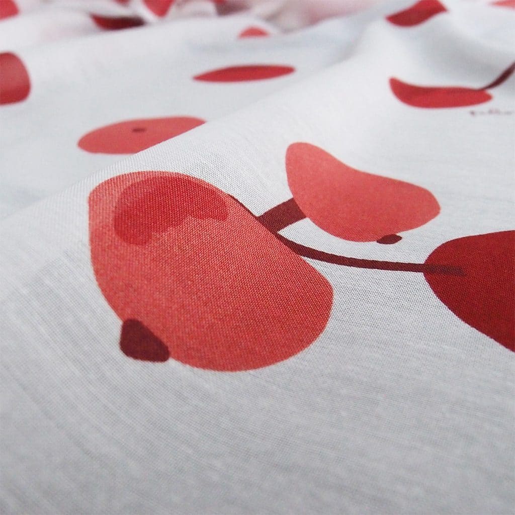 ボイル大きな木の実レッド生地感アップ