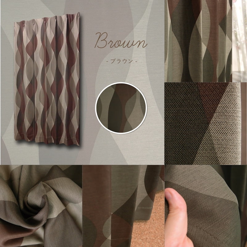 北欧モダン柄おしゃれな遮光オーダーカーテン ブリスベン グレーの画像です