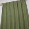 防炎無地調遮光カーテン レイリー グリーン