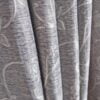 さりげなく光るジャガード織り 遮光カーテン フラワーガーデン グレー