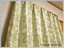 ＊花柄＊ジャガード織り遮光カーテン・マドレーヌ・！！　　　カーテン通販アットカーテンの画像です