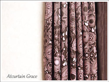 ＊アジアンテイスト＊ペイズリー調遮光カーテン、グレース！！　　　　カーテン通販アットカーテンの画像です