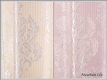 銀糸ジャガード織り・形状記憶・遮光カーテン＊リリー＊　　　　カーテン通販アットカーテンの画像です